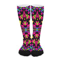 Psychedelic Ethnic Trippy Print Long Socks