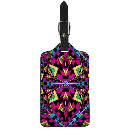 Psychedelic Ethnic Trippy Print Luggage Tag