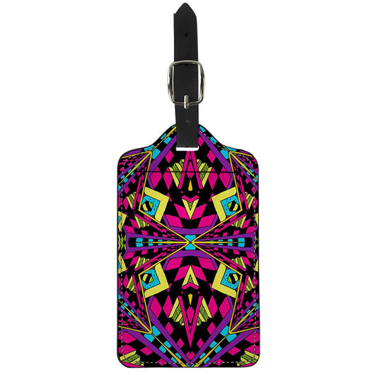 Psychedelic Ethnic Trippy Print Luggage Tag