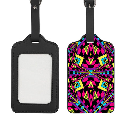 Psychedelic Ethnic Trippy Print Luggage Tag