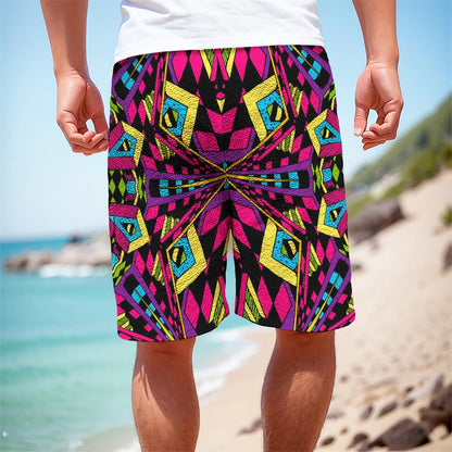 Psychedelic Ethnic Trippy Print Men's Cargo Shorts