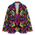Psychedelic Ethnic Trippy Print Men's Cotton Blazer