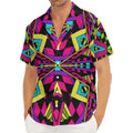 Psychedelic Ethnic Trippy Print Men's Deep V-Neck Shirt