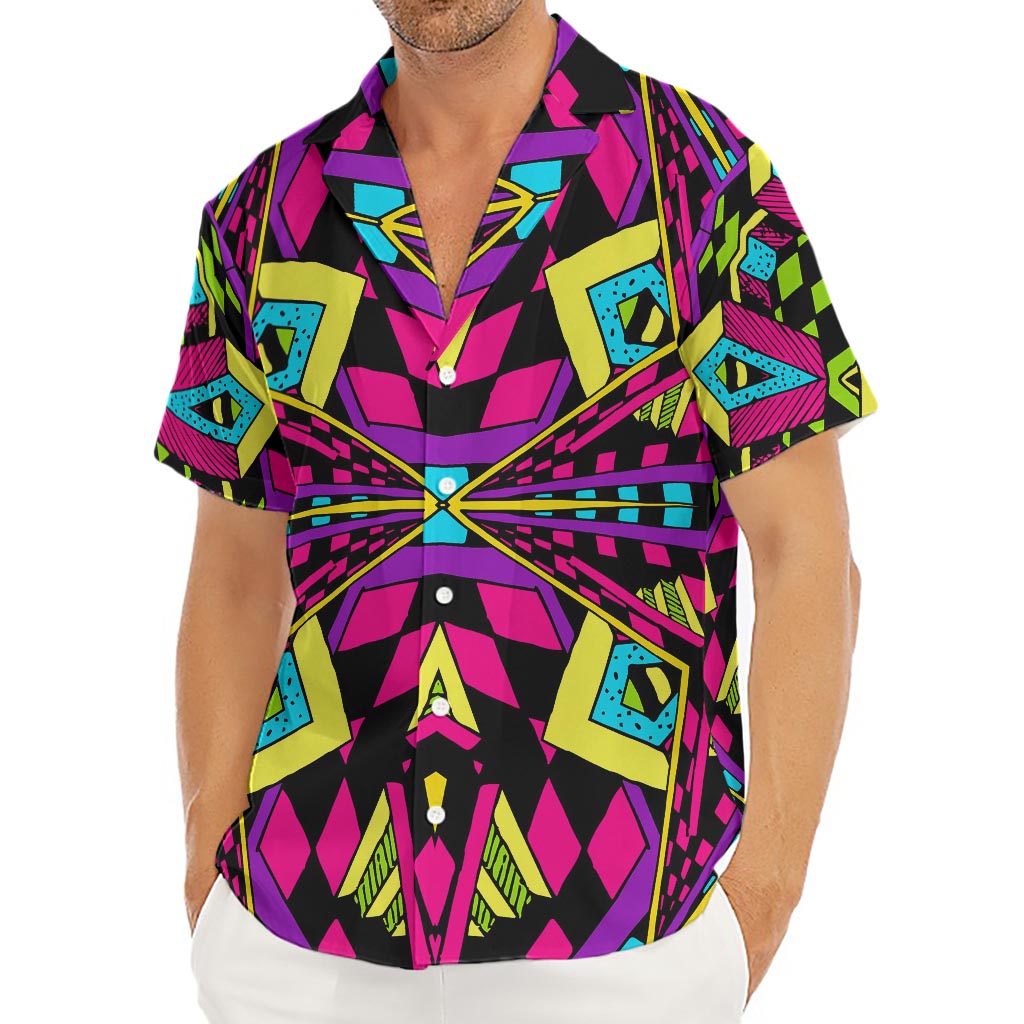 Psychedelic Ethnic Trippy Print Men's Deep V-Neck Shirt