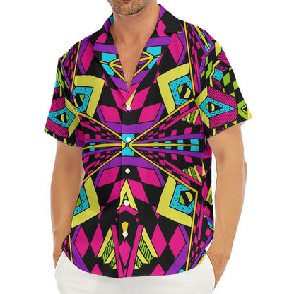Psychedelic Ethnic Trippy Print Men's Deep V-Neck Shirt