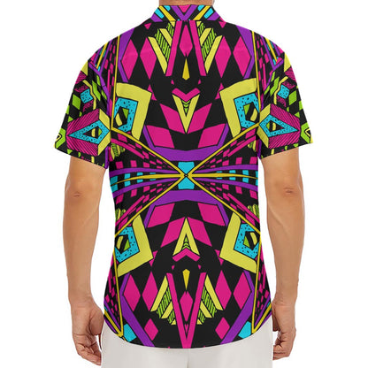 Psychedelic Ethnic Trippy Print Men's Deep V-Neck Shirt