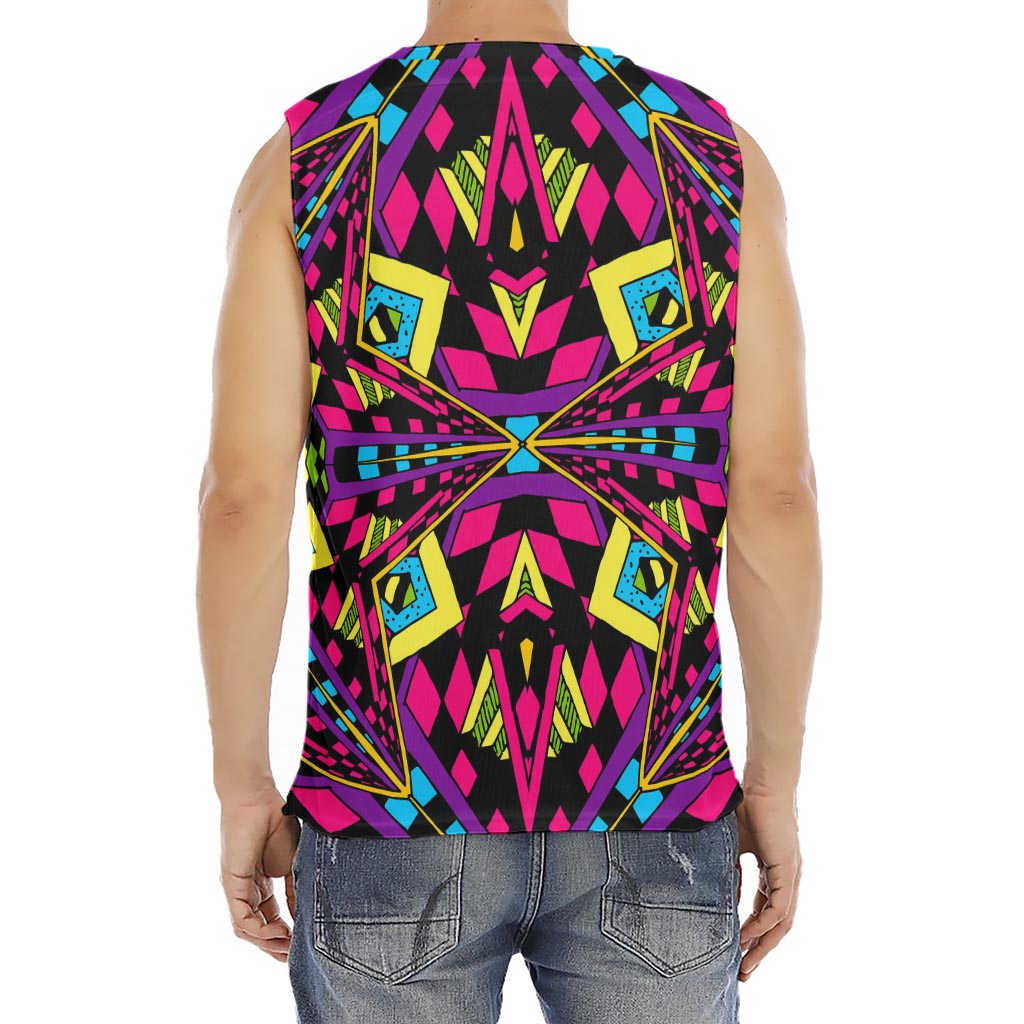 Psychedelic Ethnic Trippy Print Men's Fitness Tank Top