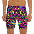 Psychedelic Ethnic Trippy Print Men's Long Boxer Briefs