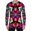 Psychedelic Ethnic Trippy Print Men's Long Sleeve T-Shirt