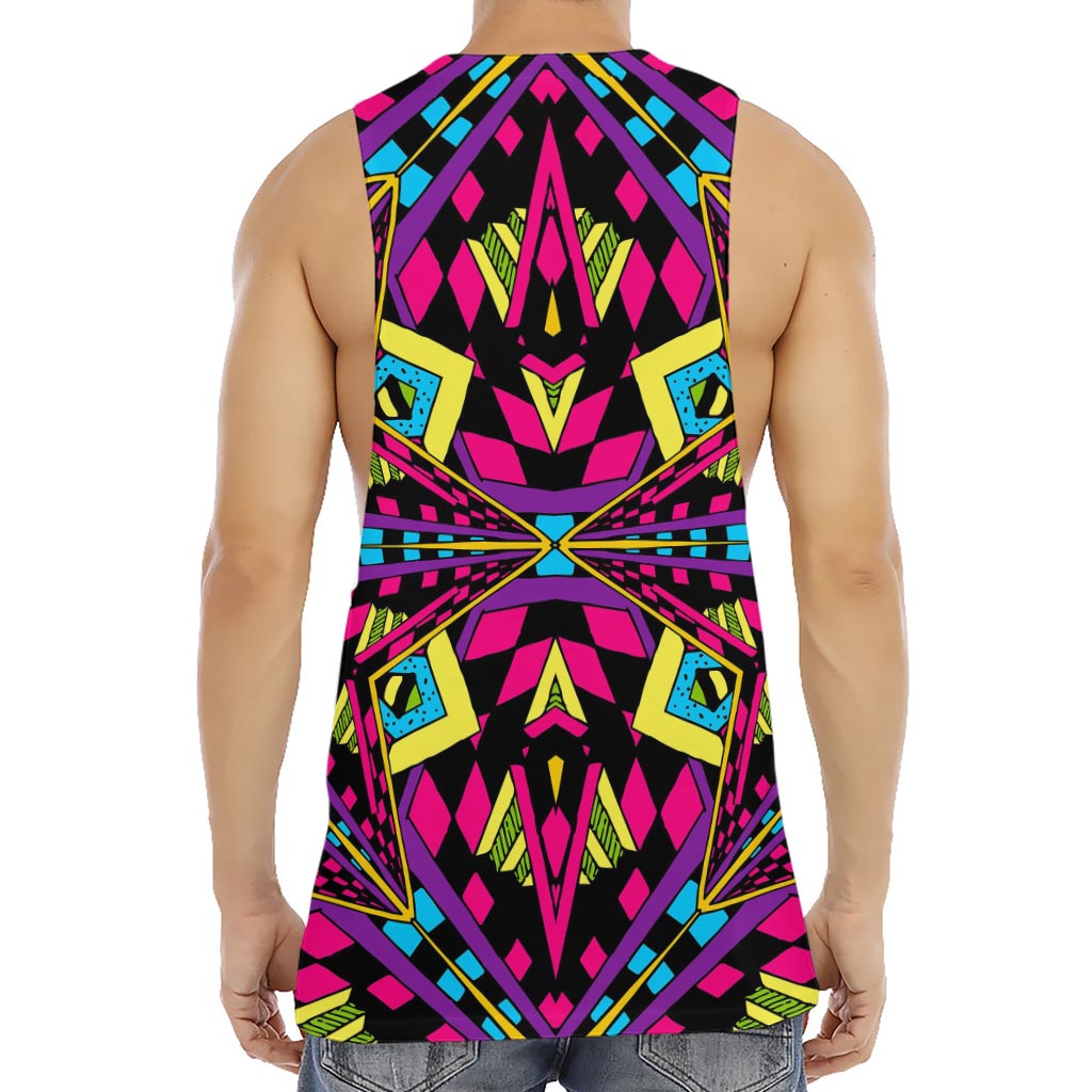 Psychedelic Ethnic Trippy Print Men's Muscle Tank Top