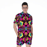 Psychedelic Ethnic Trippy Print Men's Rompers
