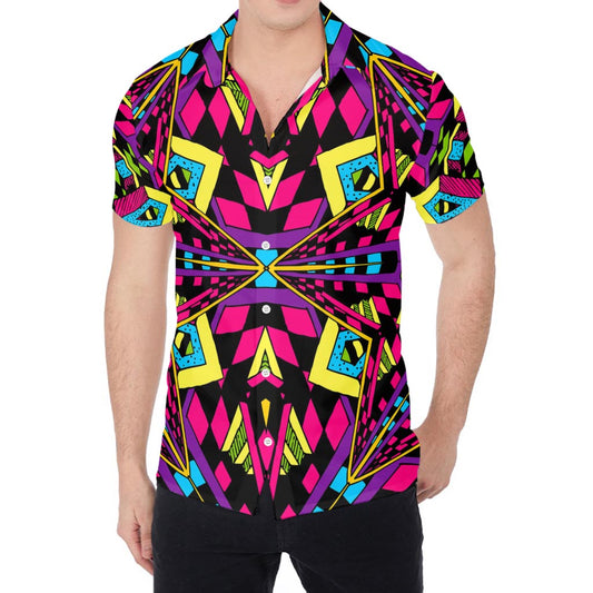 Psychedelic Ethnic Trippy Print Men's Shirt