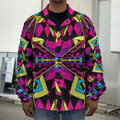 Psychedelic Ethnic Trippy Print Men's Shirt Jacket