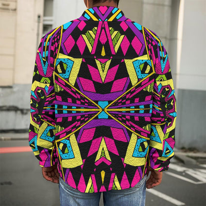Psychedelic Ethnic Trippy Print Men's Shirt Jacket
