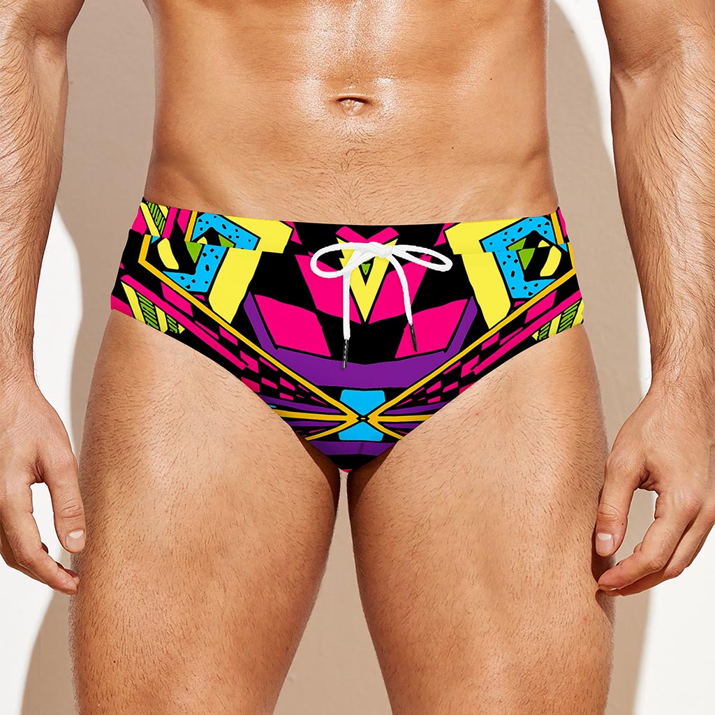 Psychedelic Ethnic Trippy Print Men's Swim Briefs