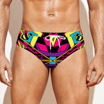 Psychedelic Ethnic Trippy Print Men's Swim Briefs