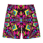 Psychedelic Ethnic Trippy Print Men's Swim Trunks