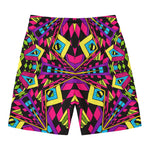 Psychedelic Ethnic Trippy Print Men's Swim Trunks
