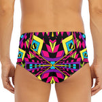 Psychedelic Ethnic Trippy Print Men's Triangle Swim Briefs