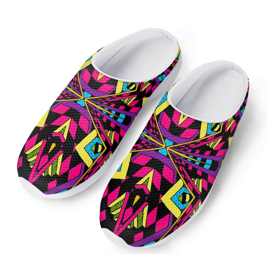 Psychedelic Ethnic Trippy Print Mesh Casual Shoes