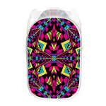 Psychedelic Ethnic Trippy Print Mesh Laundry Hamper