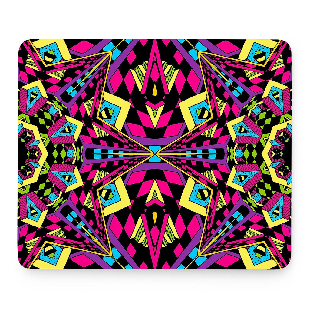 Psychedelic Ethnic Trippy Print Mouse Pad