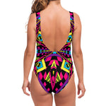Psychedelic Ethnic Trippy Print One Piece Swimsuit