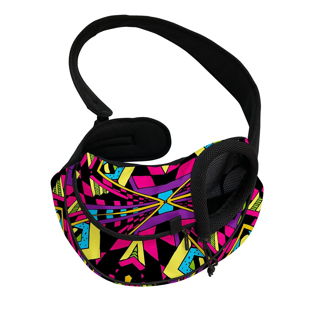 Psychedelic Ethnic Trippy Print Pet Sling Carrier