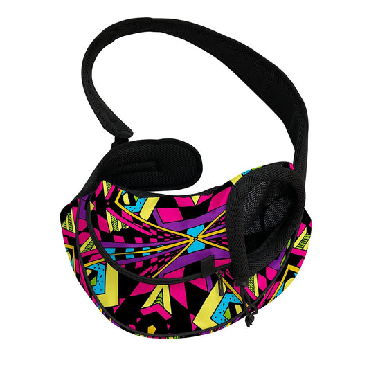 Psychedelic Ethnic Trippy Print Pet Sling Carrier
