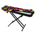 Psychedelic Ethnic Trippy Print Piano Keyboard Cover