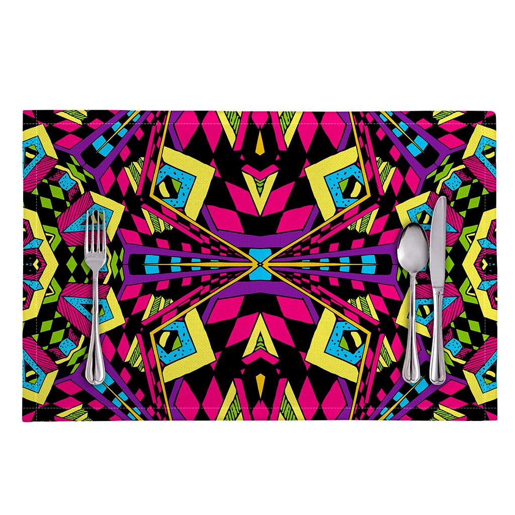 Psychedelic Ethnic Trippy Print Placemat
