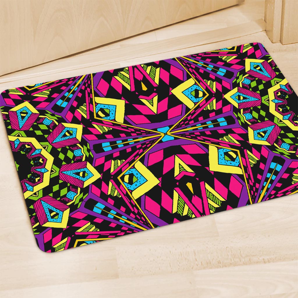 Psychedelic Ethnic Trippy Print Polyester Doormat