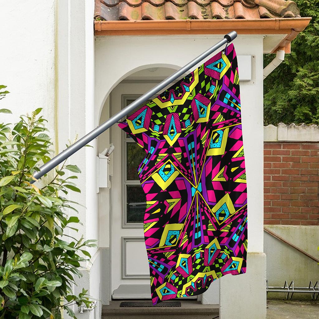 Psychedelic Ethnic Trippy Print Polyester Flag