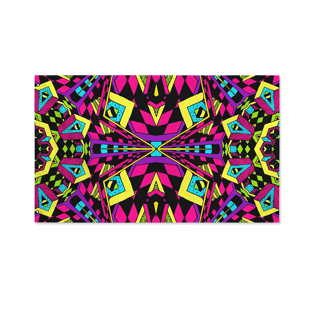 Psychedelic Ethnic Trippy Print Polyester Flag