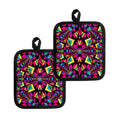 Psychedelic Ethnic Trippy Print Pot Holders