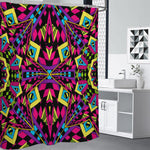 Psychedelic Ethnic Trippy Print Premium Shower Curtain