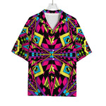 Psychedelic Ethnic Trippy Print Rayon Hawaiian Shirt