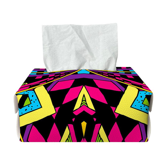 Psychedelic Ethnic Trippy Print Rectangle Tissue Box Cover