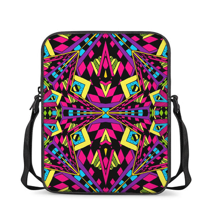 Psychedelic Ethnic Trippy Print Rectangular Crossbody Bag