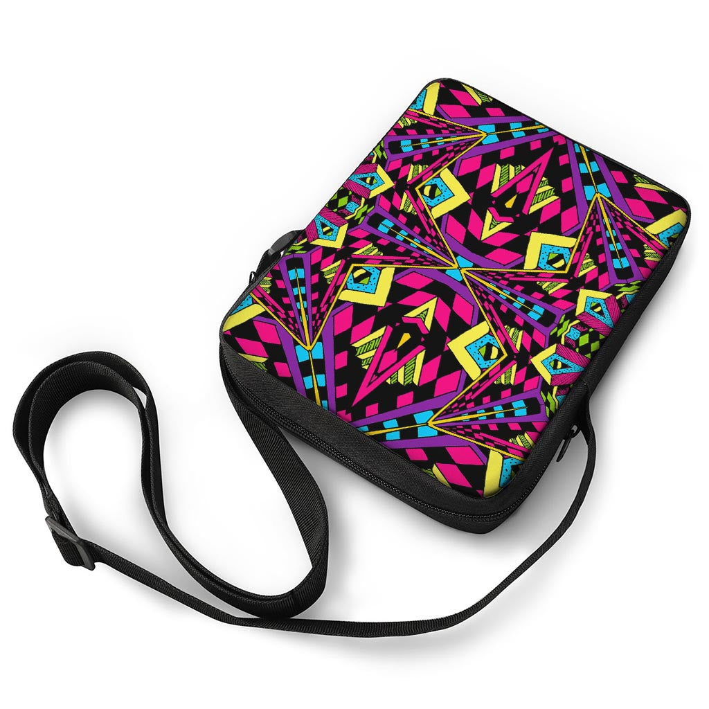 Psychedelic Ethnic Trippy Print Rectangular Crossbody Bag