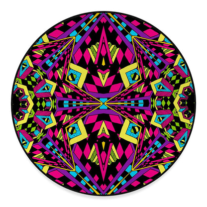 Psychedelic Ethnic Trippy Print Round Floor Mat