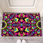 Psychedelic Ethnic Trippy Print Rubber Doormat