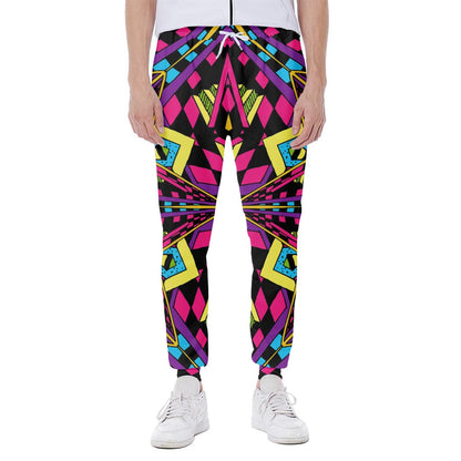 Psychedelic Ethnic Trippy Print Scuba Joggers