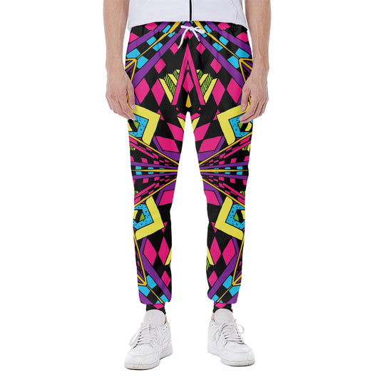 Psychedelic Ethnic Trippy Print Scuba Joggers
