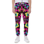 Psychedelic Ethnic Trippy Print Scuba Joggers