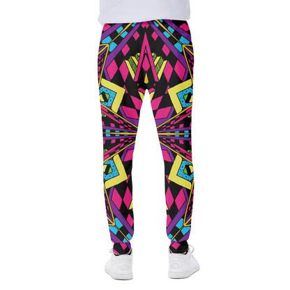 Psychedelic Ethnic Trippy Print Scuba Joggers