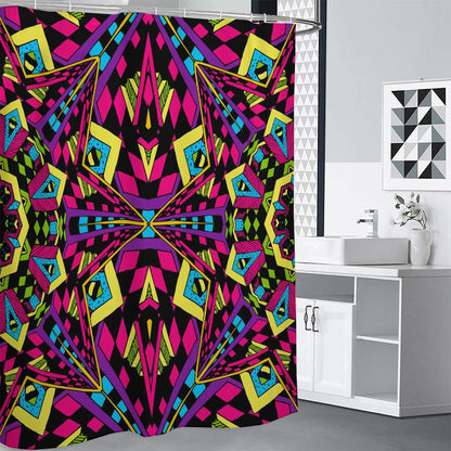 Psychedelic Ethnic Trippy Print Shower Curtain