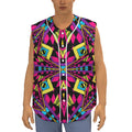 Psychedelic Ethnic Trippy Print Sleeveless Baseball Jersey