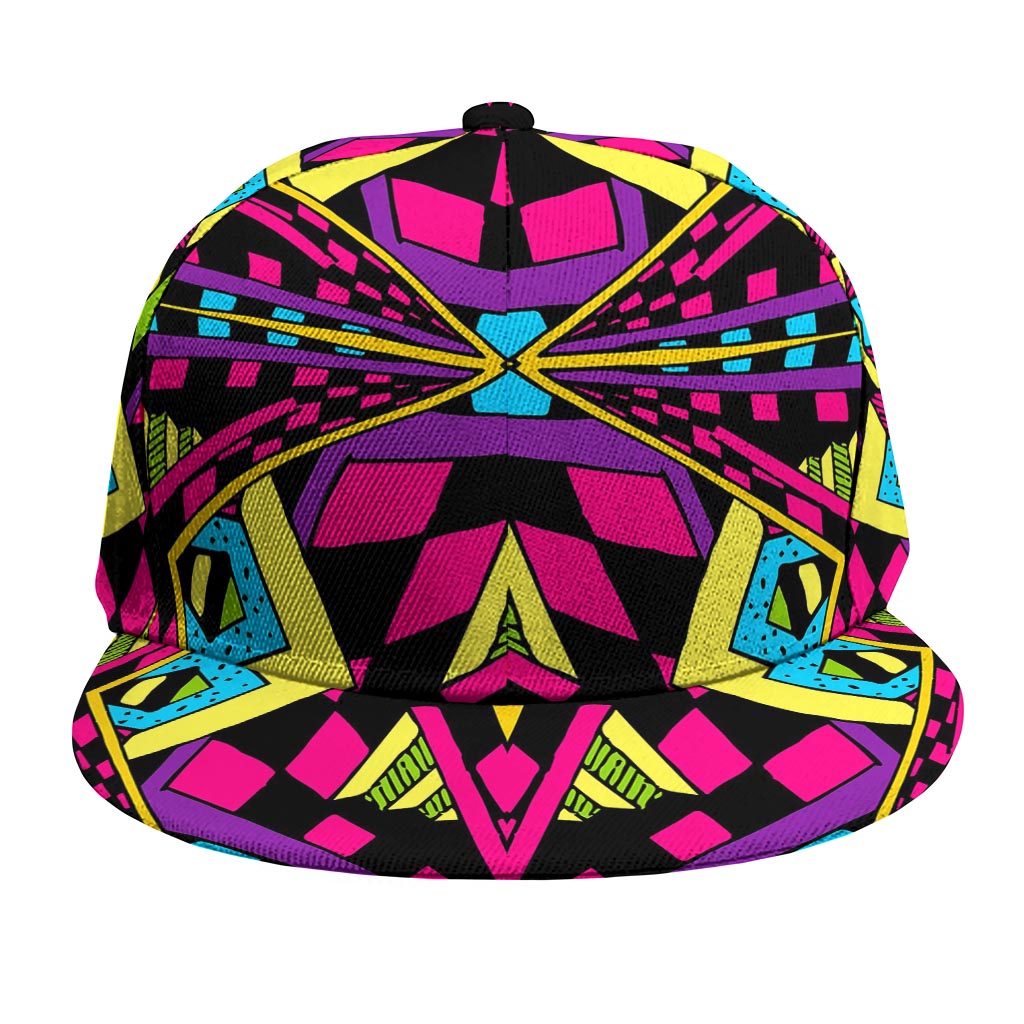 Psychedelic Ethnic Trippy Print Snapback Cap