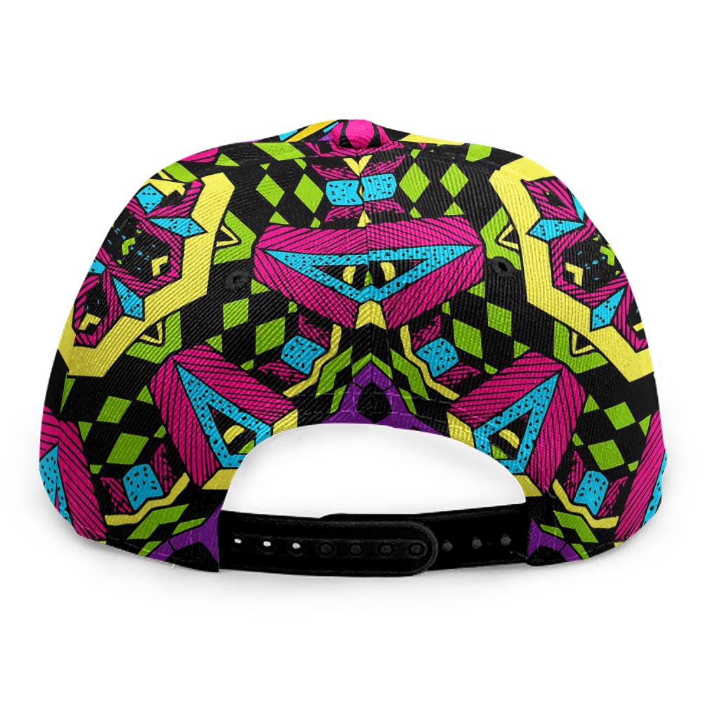 Psychedelic Ethnic Trippy Print Snapback Cap
